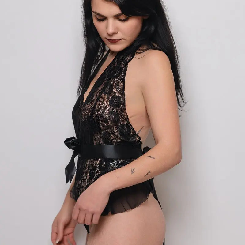Teddy Noir Luxe Lace Lingerie
