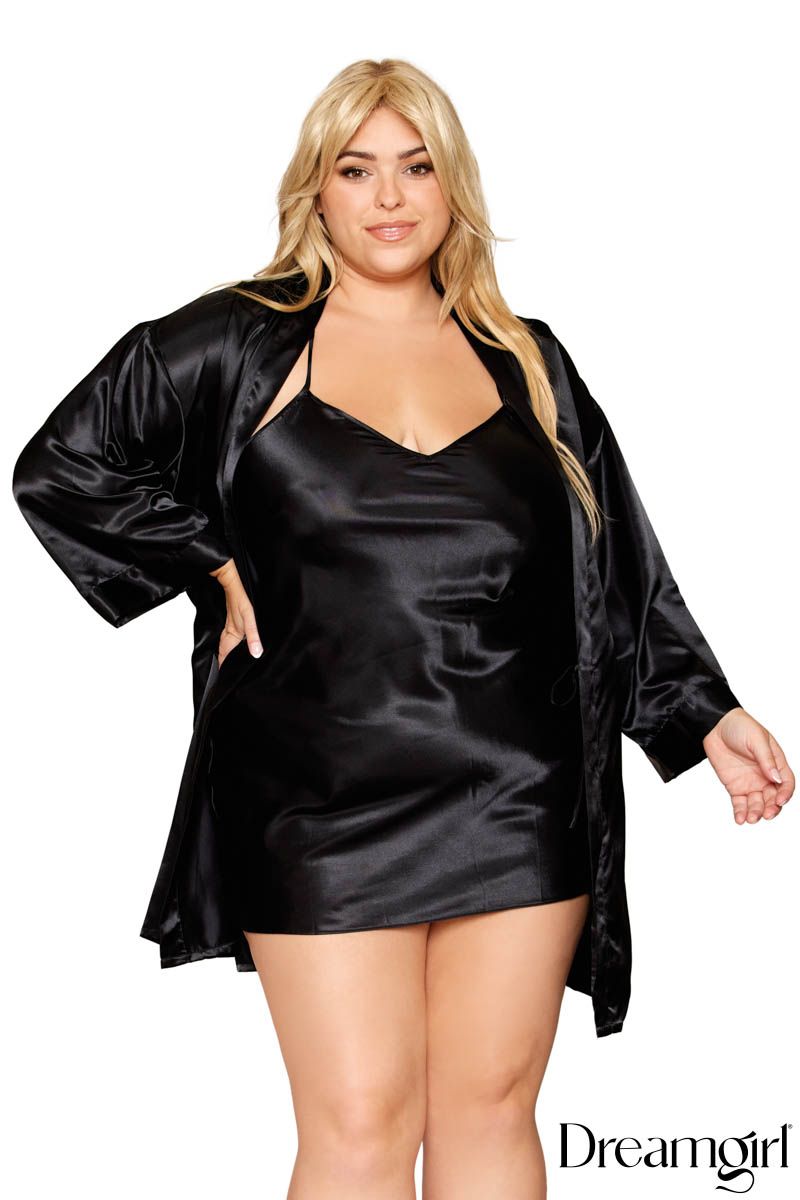 Robe Satin 3 pièces Queen