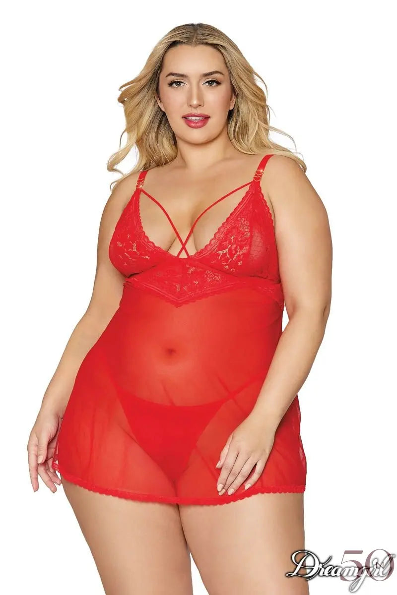 Babydoll Charme Fatal avec G-string Dreamgirl