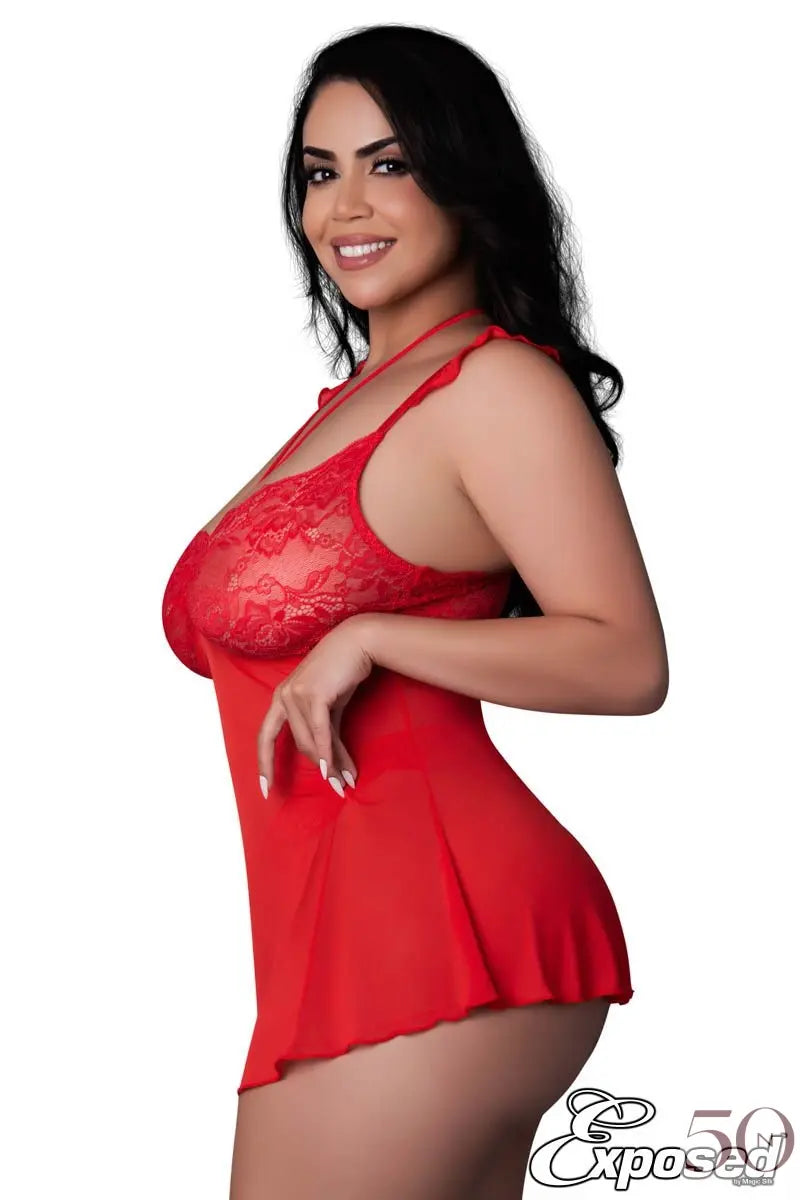 Babydoll en mesh Exposed