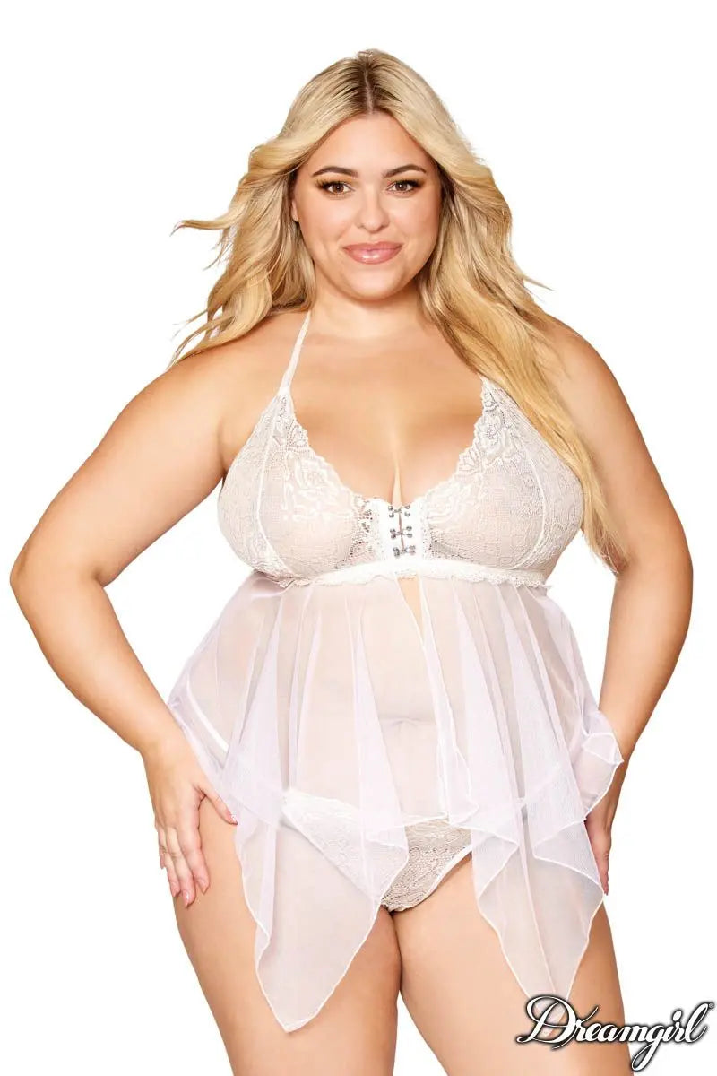 Babydoll en mesh Taille Queen Dreamgirl