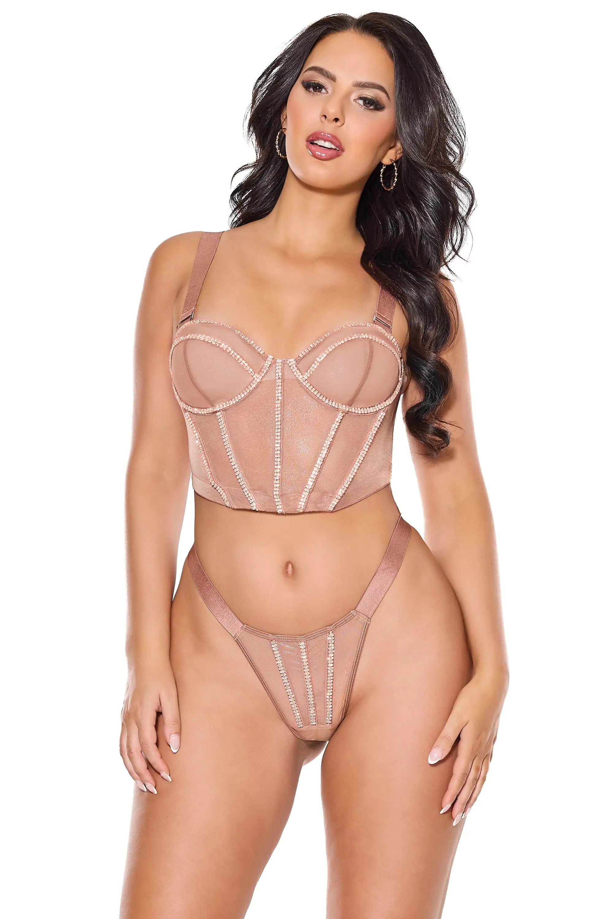 Bustier et tanga coquette