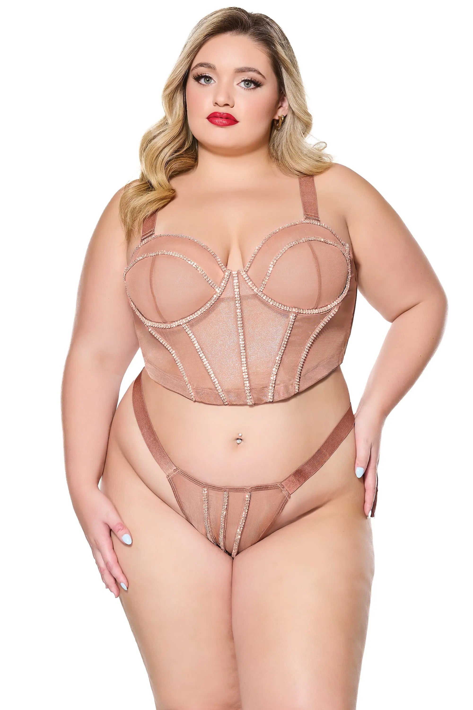 Bustier et tanga coquette