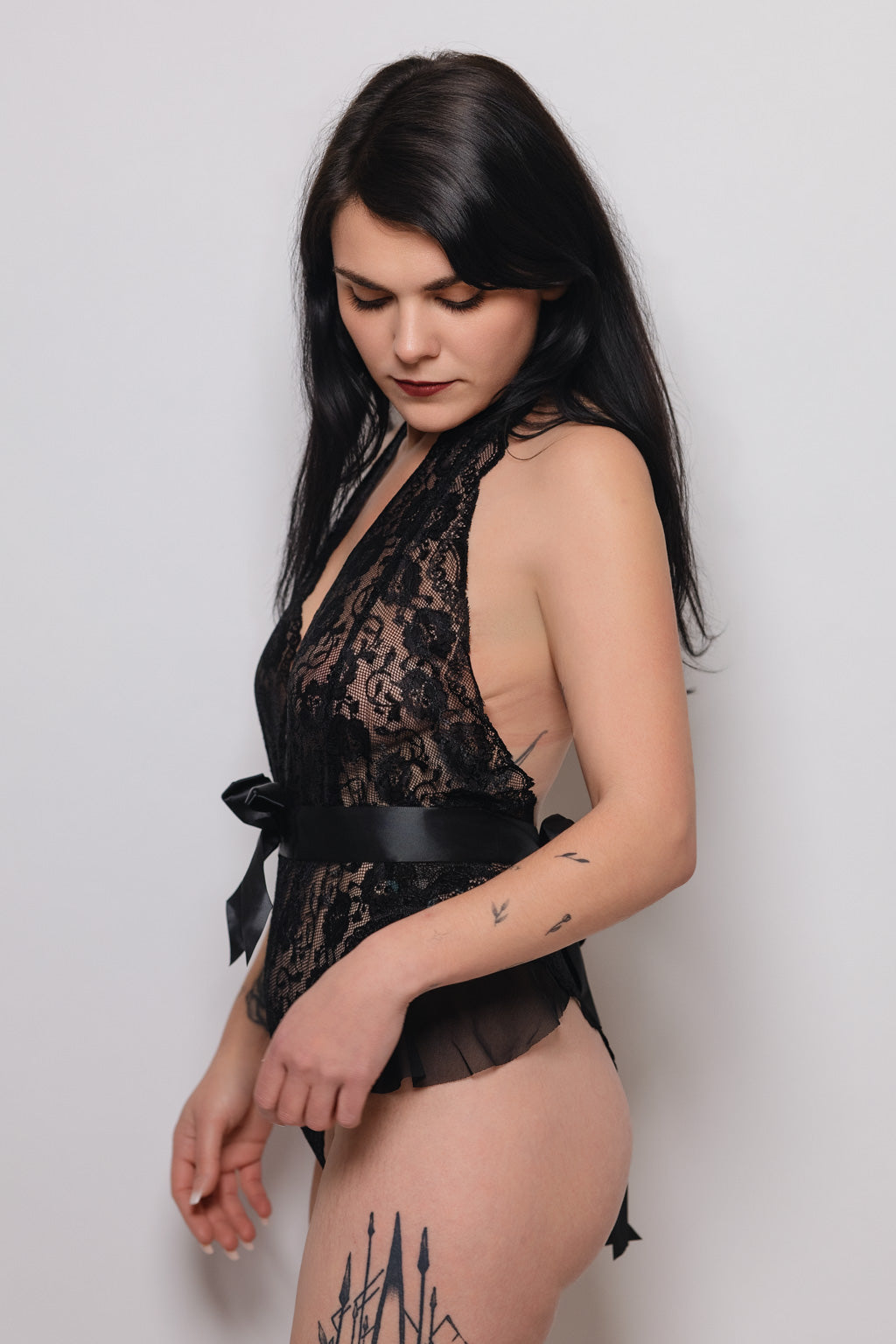 Teddy Noir Luxe Lace Lingerie