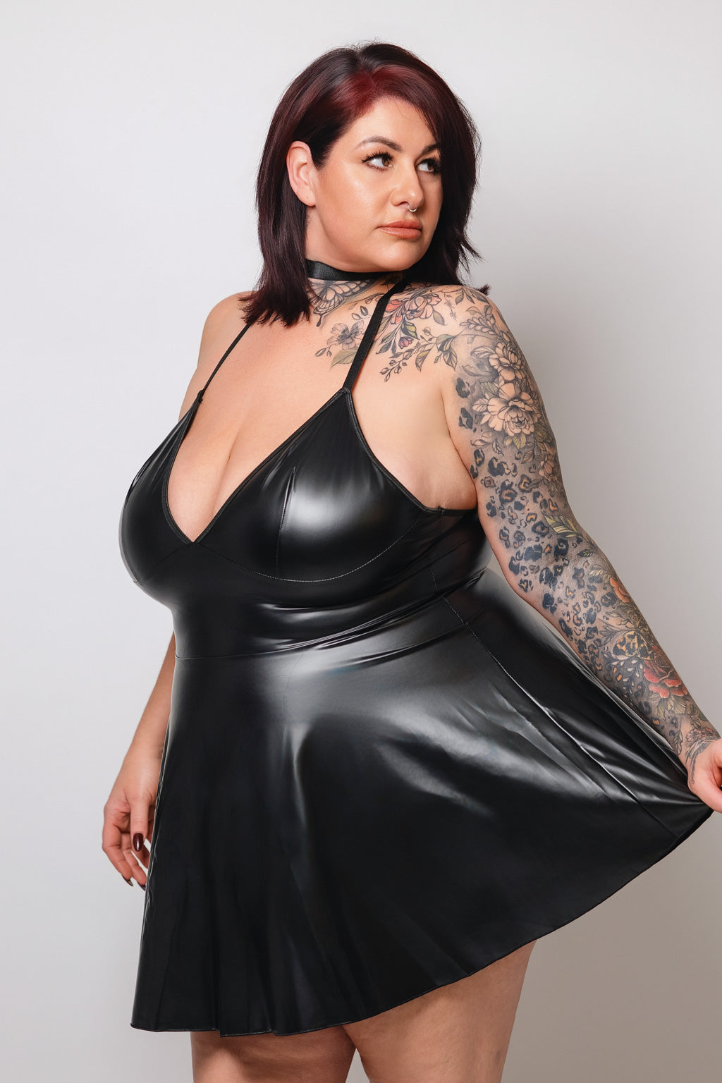 Robe Noire Élégante Luxe Lace Lingerie