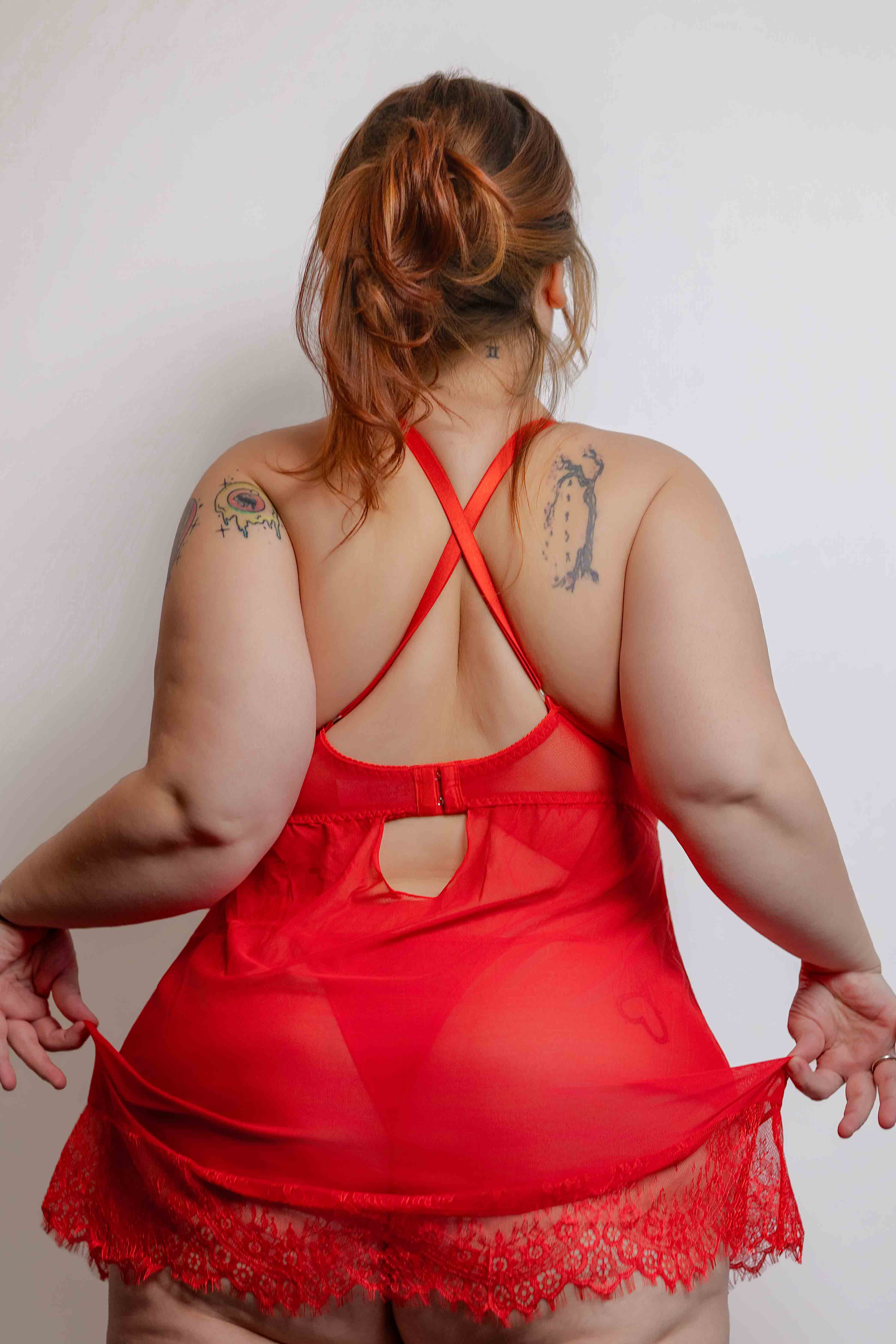 Nuisette Rouge Luxe Lace Lingerie