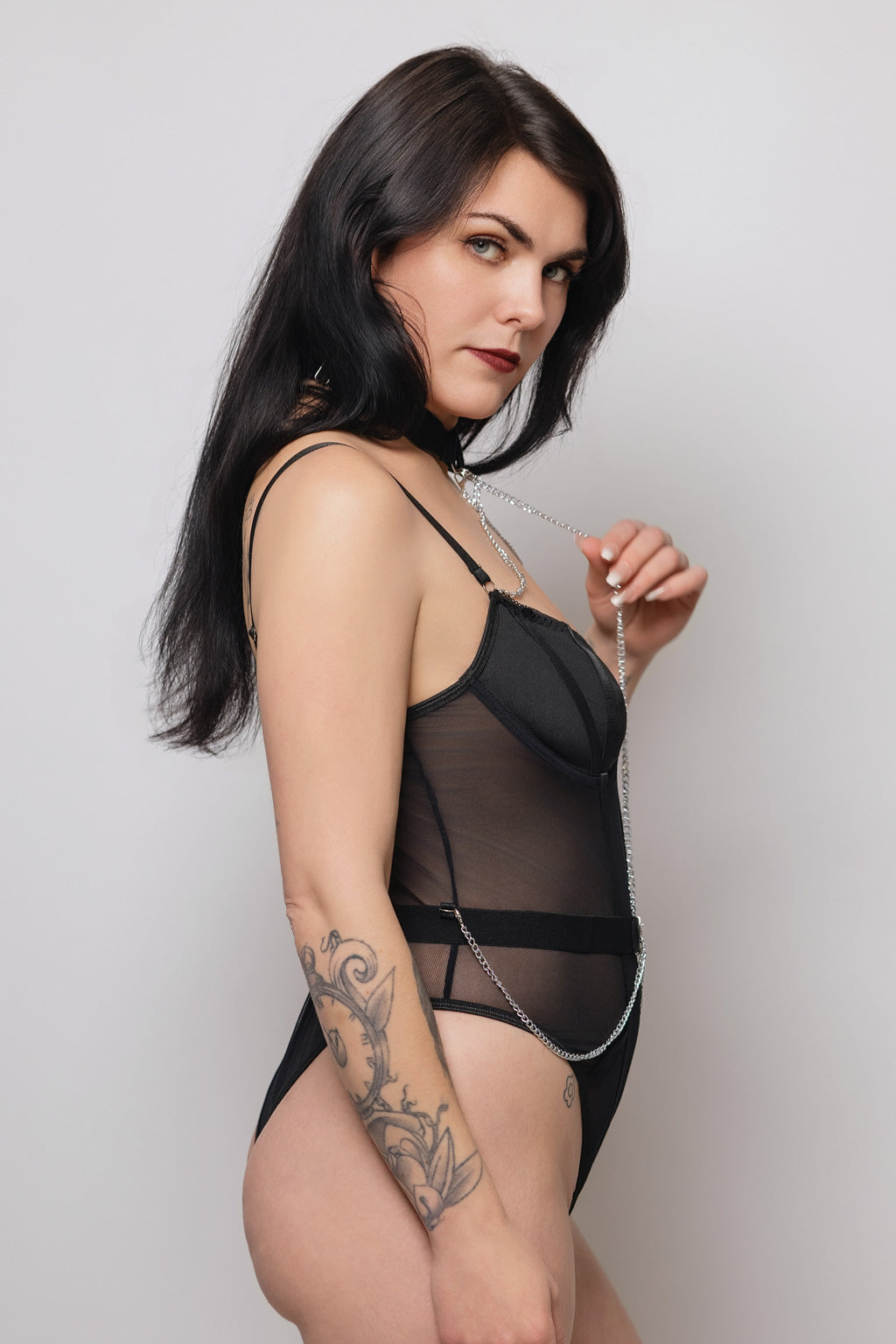 Body Noir Élégant Luxe Lace Lingerie