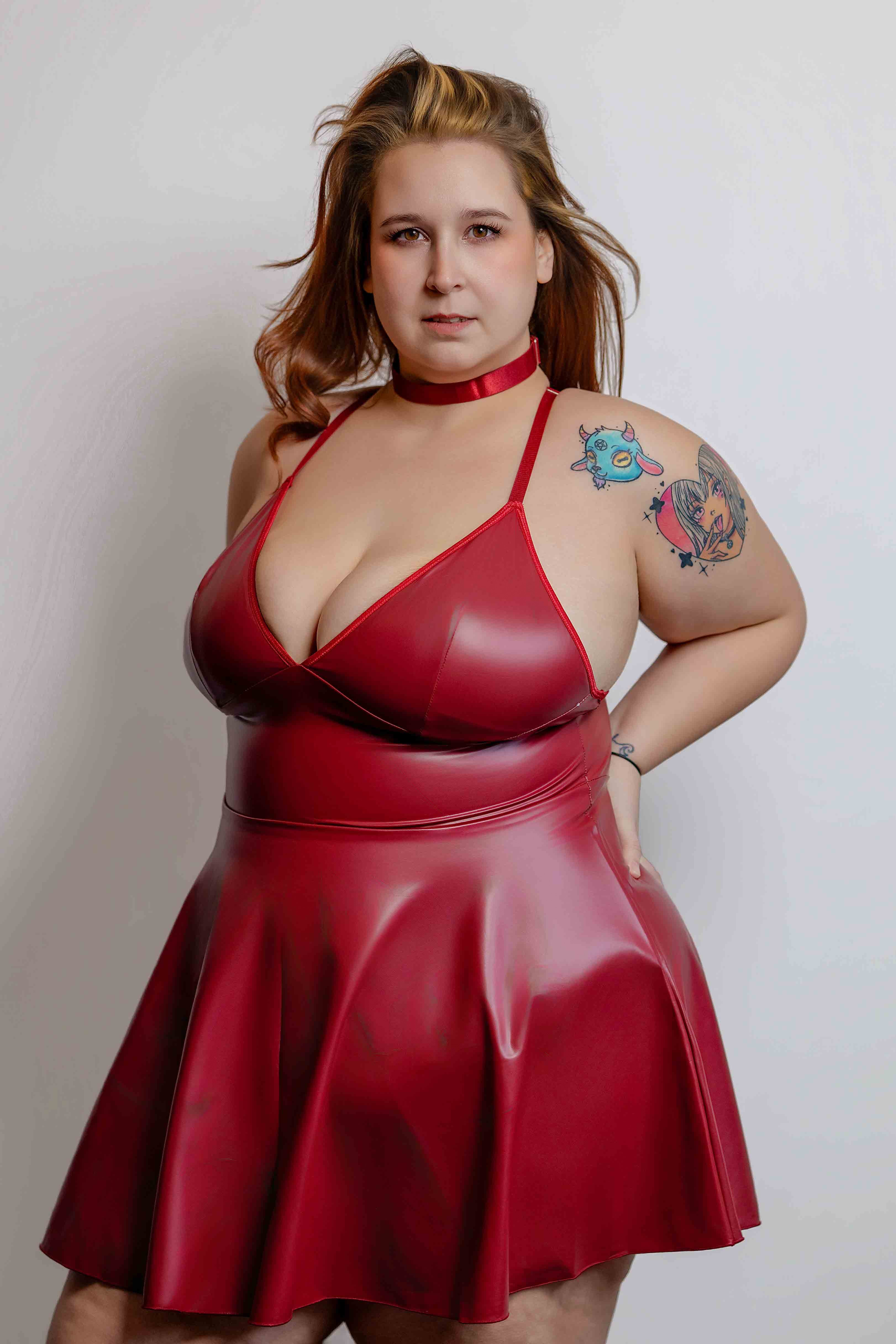 Robe Rouge Élégante Luxe Lace Lingerie