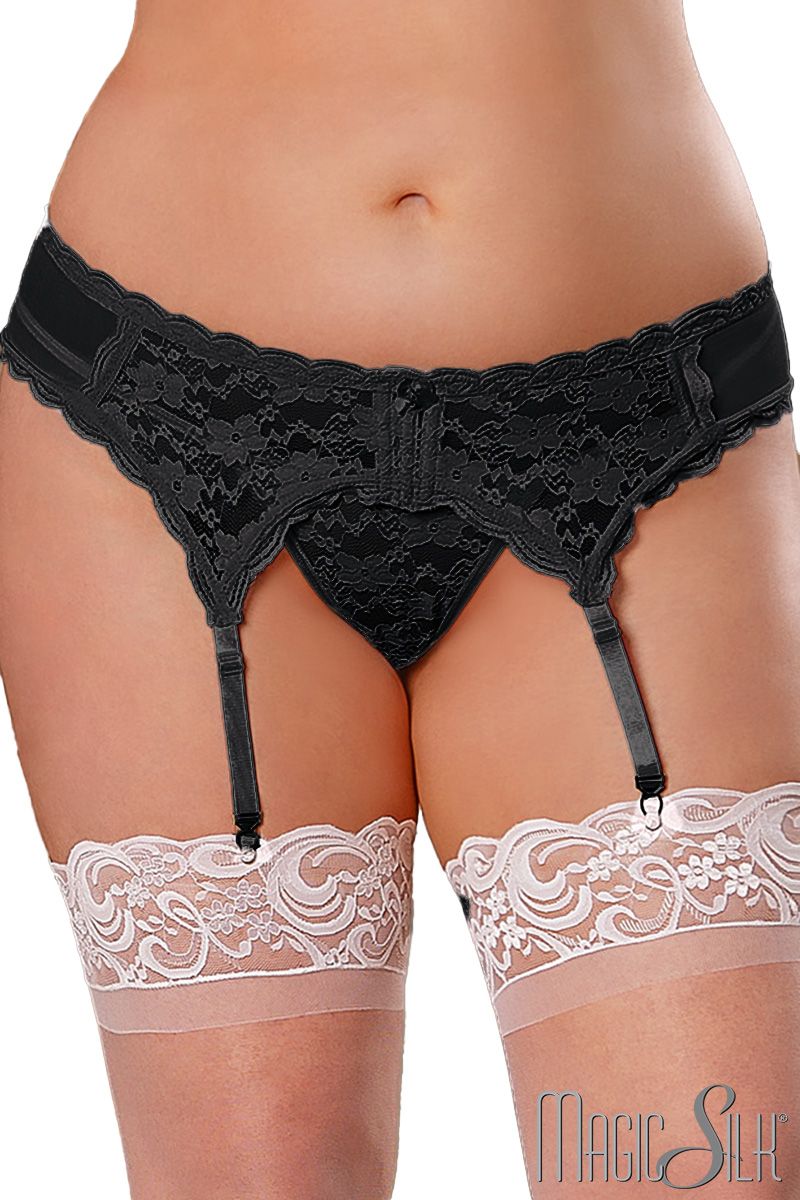 Lace garter belt